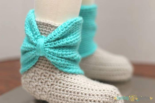 Bow Cuff Slipper Boots for Toddler, Child and Adult-boots1-jpg