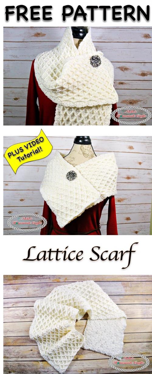 Lattice Beanie and Scarf for Women-lattice1-jpg