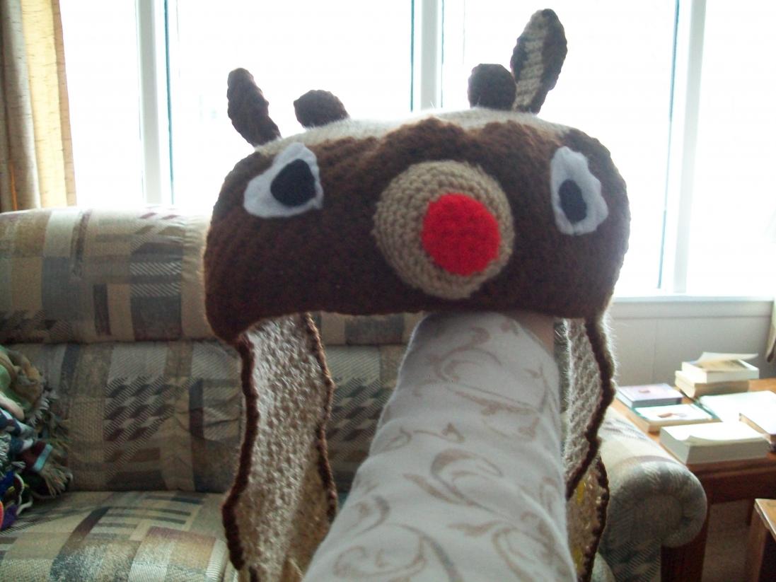 I finished the reindeer hat for my sister for Christmas-008-jpg