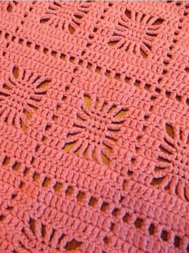 &quot;THE PINK LADY&quot;  A nice pink granny square afghan.  GrannyBlankets.com-pink-valentine-afghan-jpg
