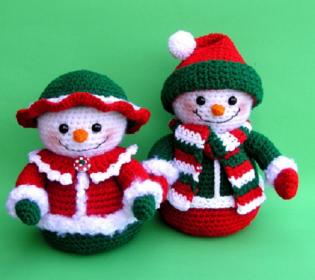 Crochet Snowman and Snowwoman-snowman-jpg
