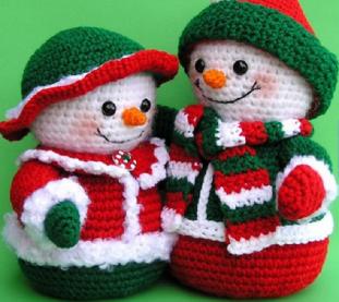 Crochet Snowman and Snowwoman-snowman1-jpg