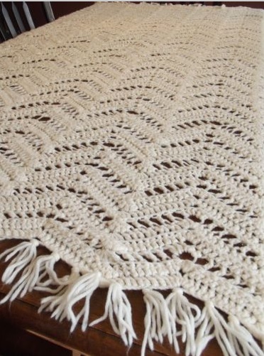 &quot;FLUFFY FROST&quot;  A nice white handmade crochet.  GrannyBlankets.com-white-granny-blankets-sale-jpg