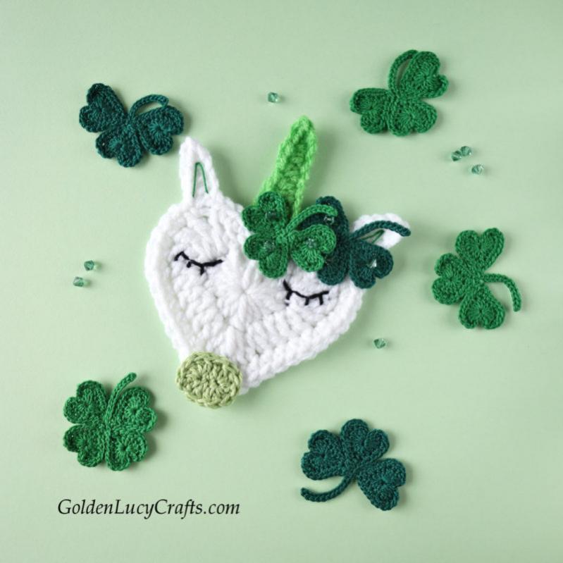 St. Patrick's Day Unicorn Applique-appl-jpg