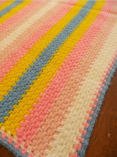 &quot;COTTON CANDY&quot;  All the colors of the famous treat.  GrannyBlankets.com-blankets-usa-jpg