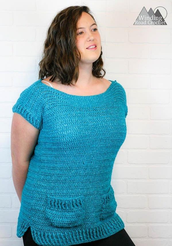 Crochet Tunic Tee for Women, XS-XXL-tee-jpg