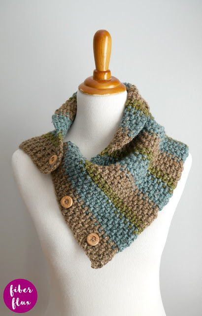 Rustic Tweed Button Cowl for Women-cowl-jpg