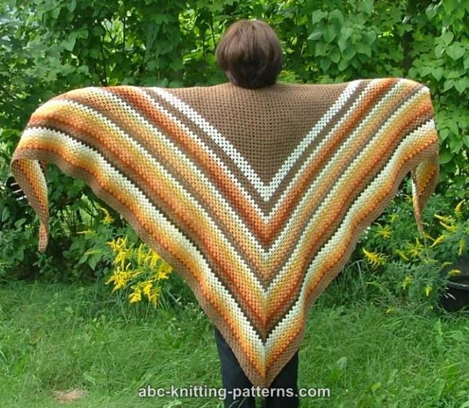 Autumnal Triangle Shawl for Women-shawl-jpg