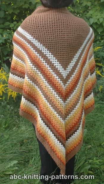 Autumnal Triangle Shawl for Women-shawl1-jpg