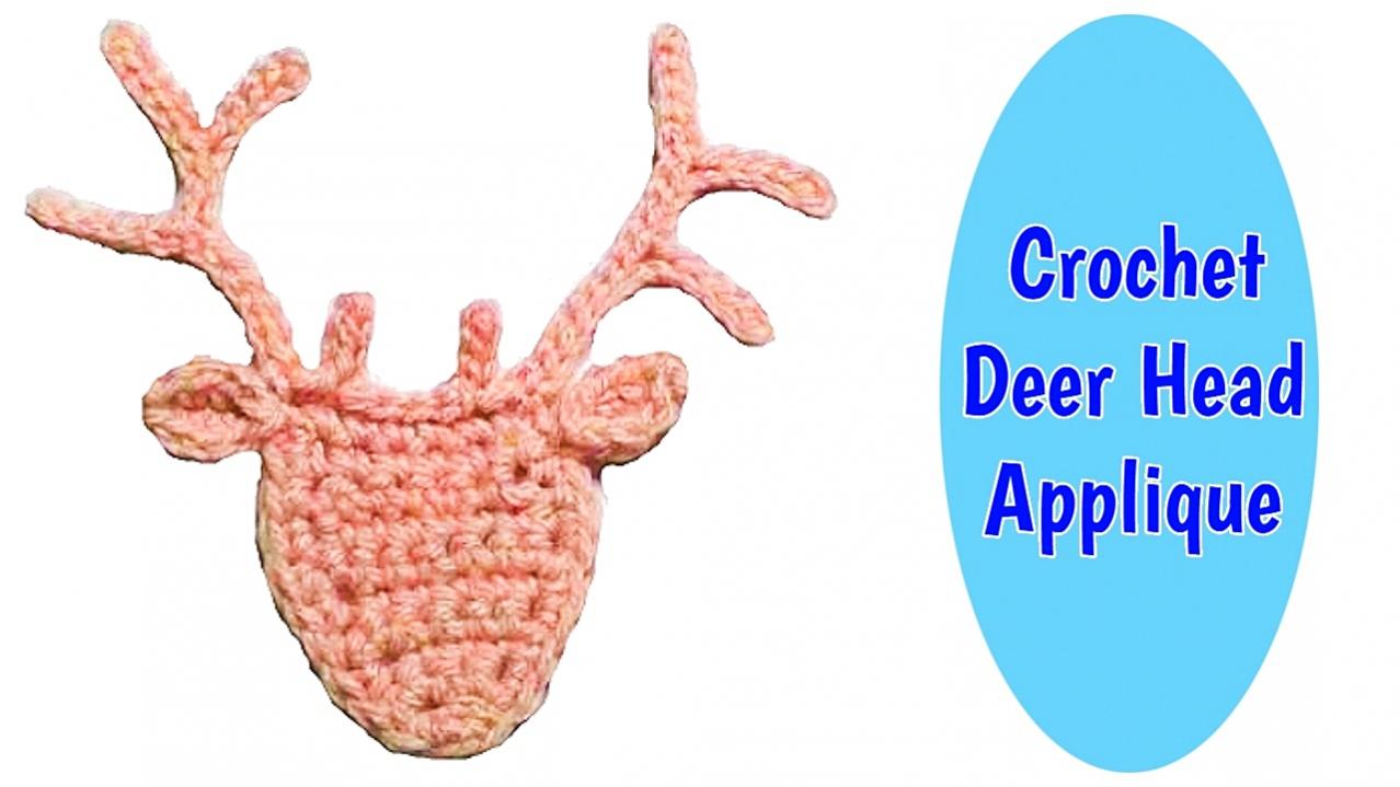 Crochet Deer Head Applique - Crochet Jewel-deer7-1-jpg