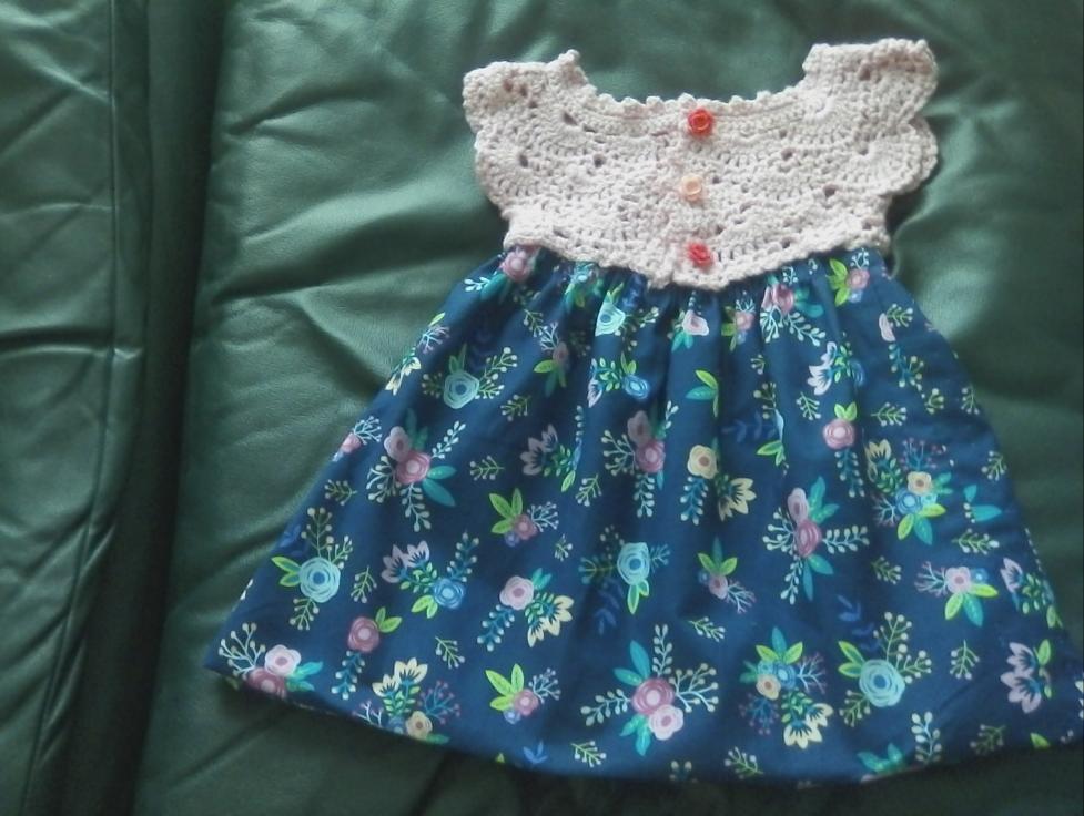 Finished crochet top and skirt today-dress-dark-buttons-jpg