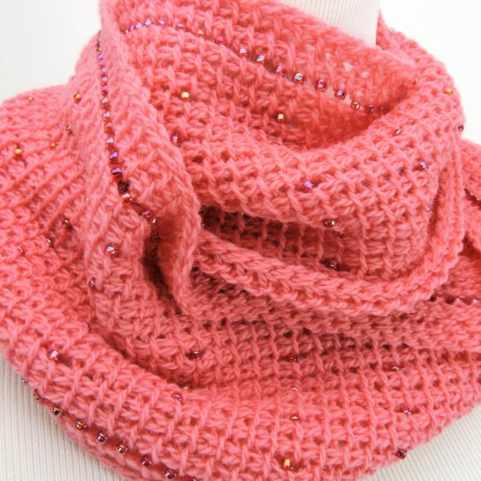 Pink Fantasy Infinity Scarf for Women-scarf-jpg