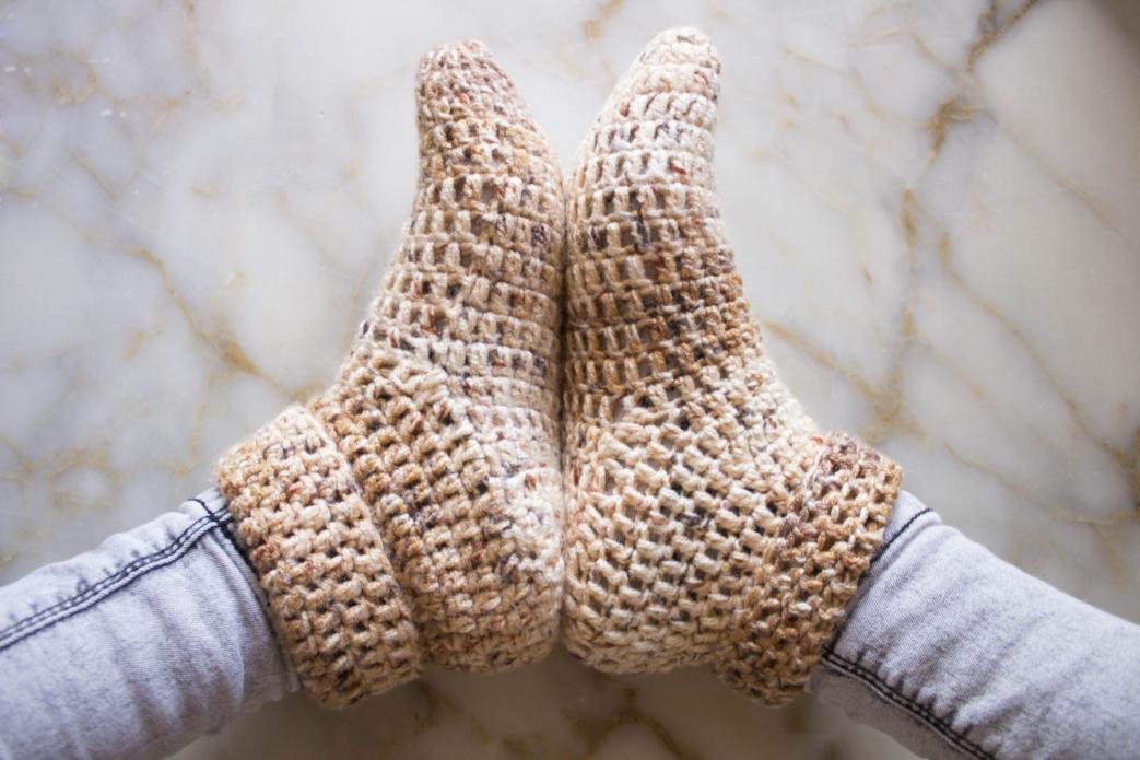 Quick Crochet Slippers for Women, size 7-9-slippers-jpg
