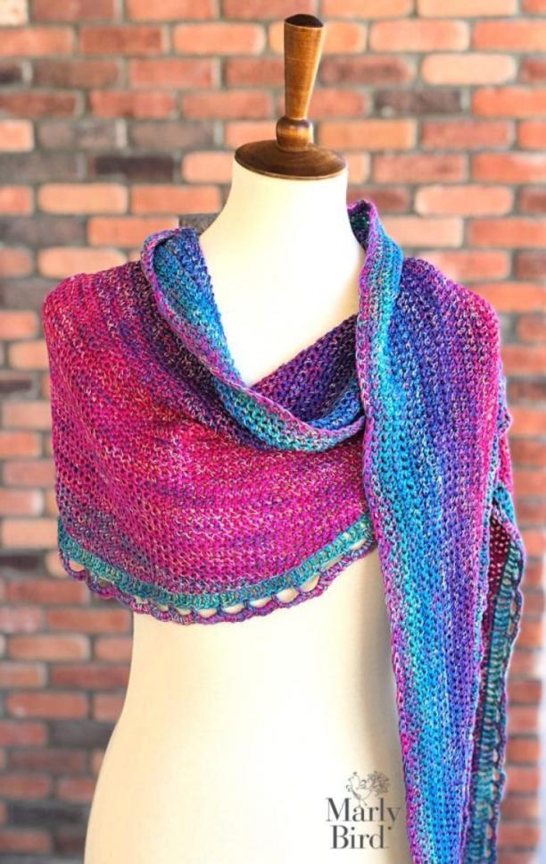 Rainbow Sprinkles Crescent Shawl-shawl-jpg