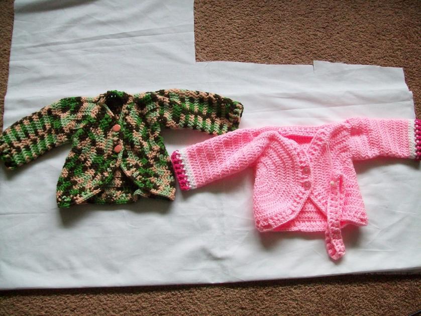 girl's cardigan done and a picture of both the boy's and the girl's cardigan-007-jpg
