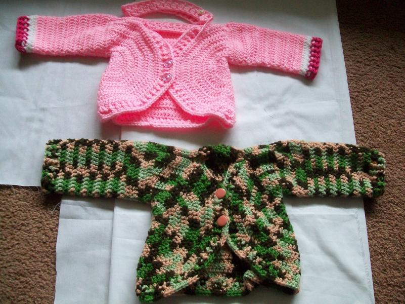 girl's cardigan done and a picture of both the boy's and the girl's cardigan-008-jpg