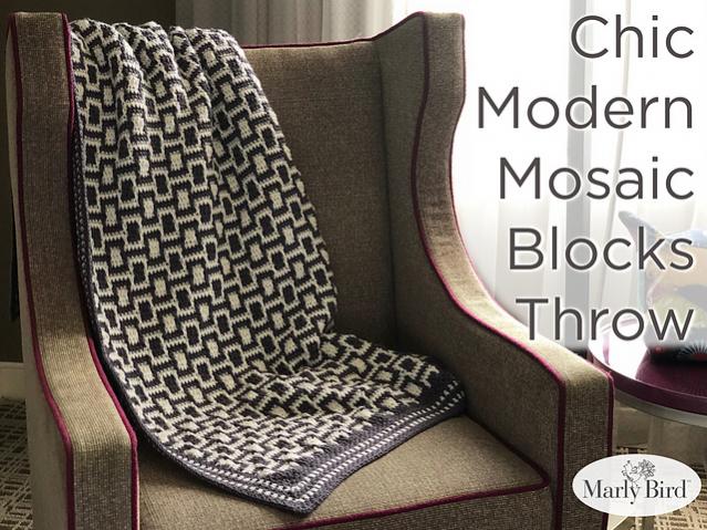 Chic Modern Mosaic Blocks Throw-throw1-jpg