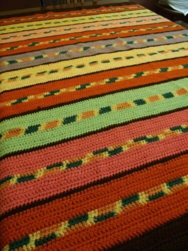 &quot;SILLY STRIPES&quot;  A fun afghan throw.  www.GrannyBlankets.com-handmade-striped-afghan-blanket-sale-jpg