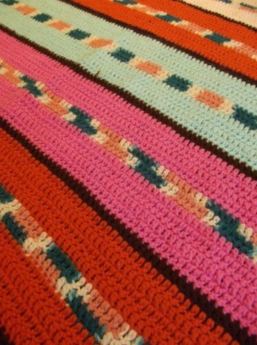 &quot;SILLY STRIPES&quot;  A fun afghan throw.  www.GrannyBlankets.com-handmade-striped-afghan-blanket-jpg