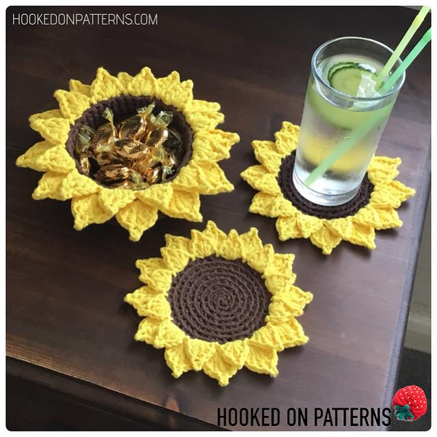 Sunflower Basket and Coasters-sun1-jpg