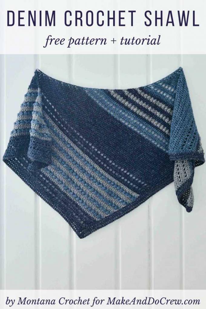 Denim Puff Stitch Shawl for Women-shawl-jpg