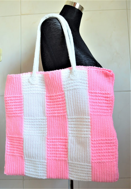 Stripe Block Tote Bag-bag-jpg