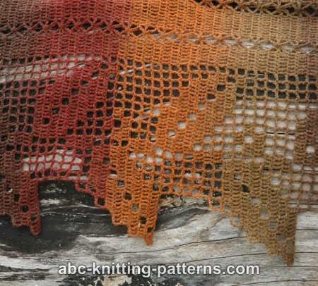 Autumn Leaves Filet Crochet Shawl-shawl-jpg