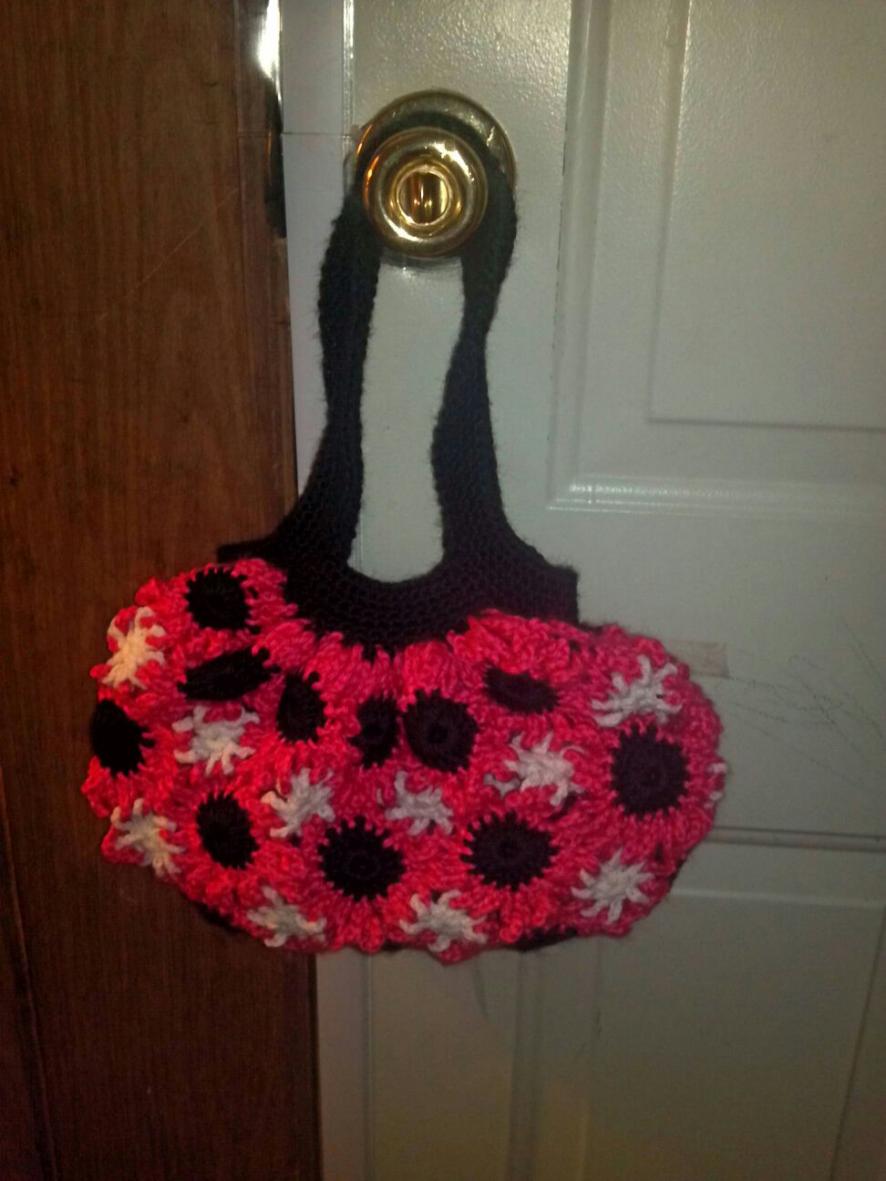 I have only been crocheting for almost 2 months!!-flower-purse-jpg