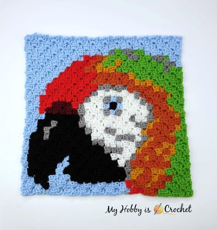 Another Wildlife C2C Square, Macaw/Parrot-macaw-parrot-c2c-square-jpg