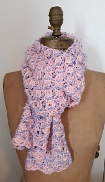 Pink and Purple Scarf for Women-pink1-jpg