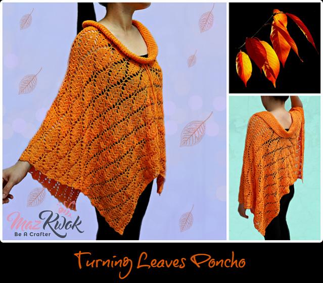 Turning Leaves Poncho for Women, xl and 2xl onlu-turning3-jpg