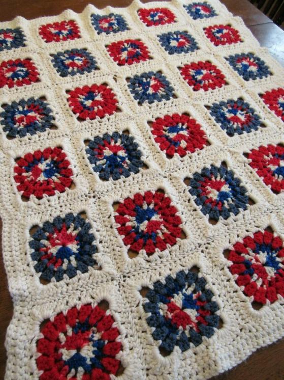 &quot;BABY SQUARES&quot;  A nice little handmade afghan for your baby.  GrannyBlankets.com-baby-throw-afghan-blanket-jpg