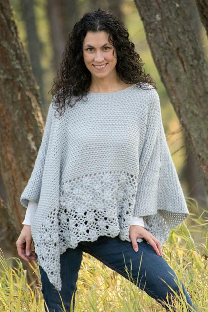 Frosted Petals Poncho for Women, S-5X-poncho1-jpg