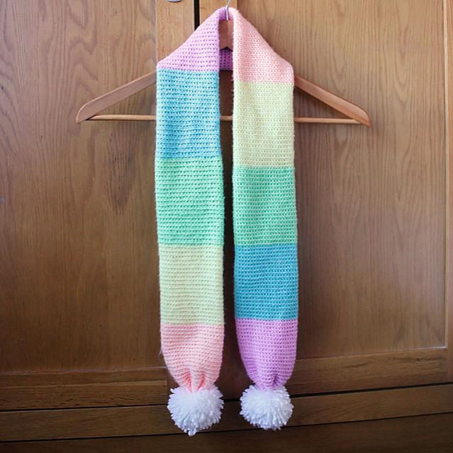 Color Block Rainbow Scarf for Child and Adult-block2-jpg