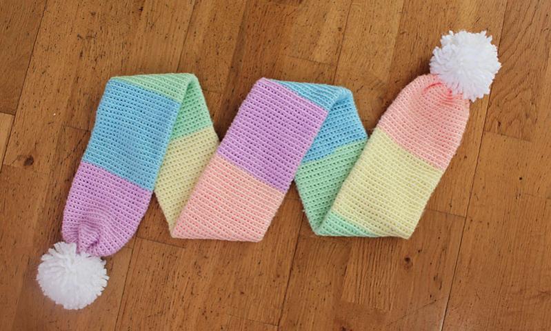 Color Block Rainbow Scarf for Child and Adult-block3-jpg