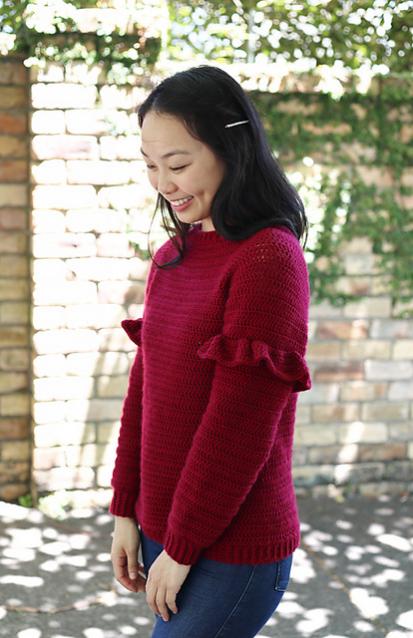 Holly Berry Ruffle Sweater for Women, XS-3XL-sweater3-jpg