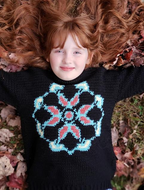 Mandala Pullover for Women and Children, size is fully customizable-pullover4-jpg