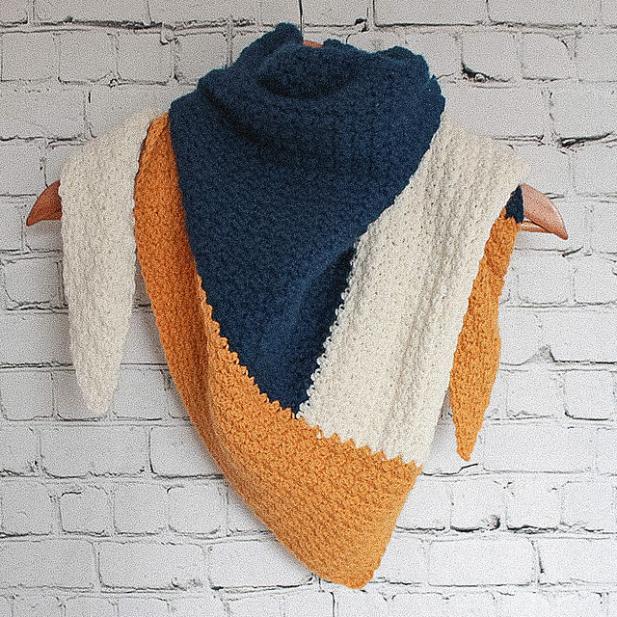 Color Block Triangle Scarf for Women-block1-jpg