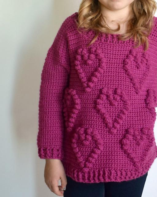 Sweetheart Sweater for Girls, size 5-12-sweater2-jpg