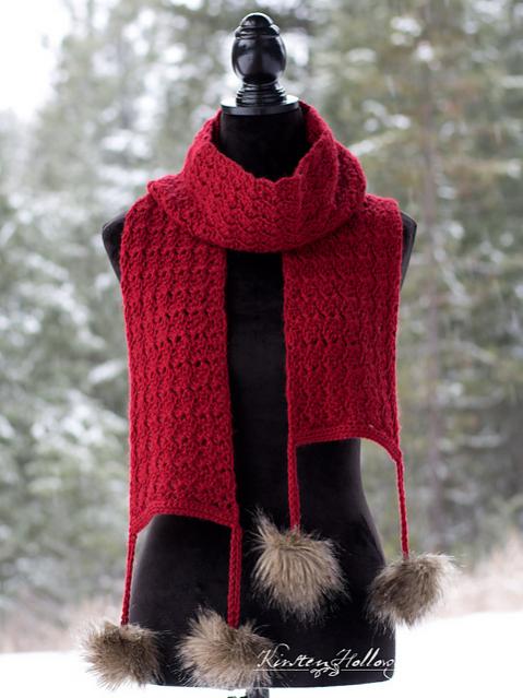 Cranberry Twist Hat and Scarf for Women-scarf1-jpg
