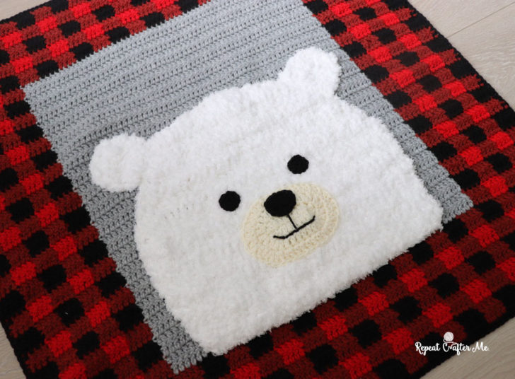 Plaid Polar Bear Blanket-bear3-jpg