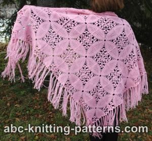 Pink Square Motif Shawl for Women-shawl1-jpg