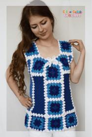 January Blues Afghan Top for Women, M only-top1-jpg