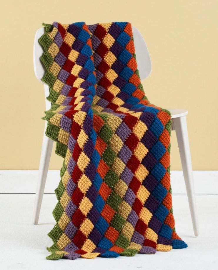 Tunisian Entrelac Throw Free Crochet Pattern (English)-tunisian-entrelac-throw-free-crochet-pattern-jpg