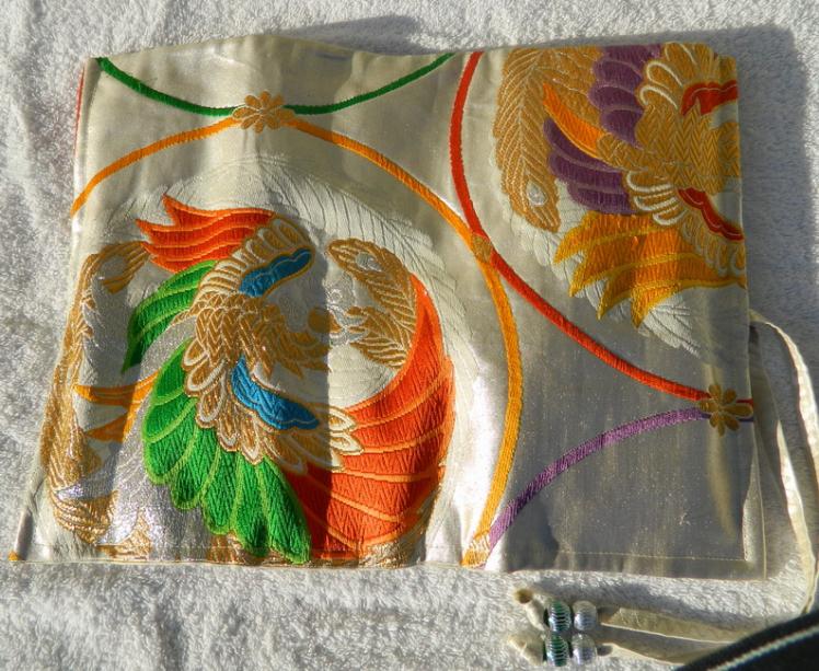 Crochet Hook Case made from Vintage silk Obi-cora-crochet-outside-jpg
