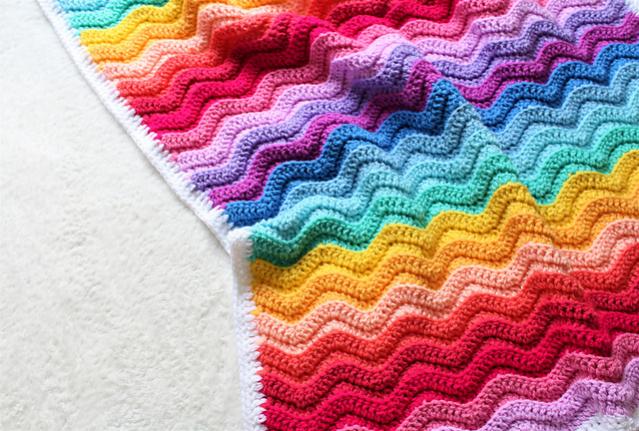 Chunky Rainbow Ripple Baby Blanket-baby1-jpg