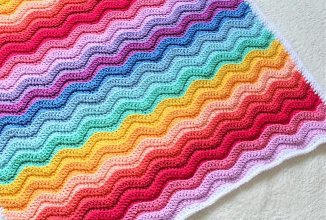 Chunky Rainbow Ripple Baby Blanket-baby2-jpg