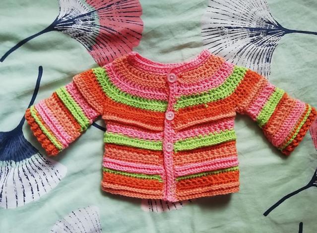Two Pretty Baby Sets (hat and cardigan) 0-3 mos-c2-jpg