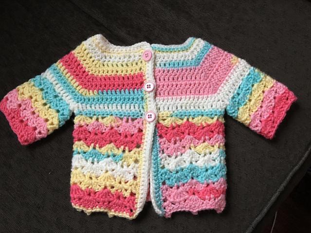 Two Pretty Baby Sets (hat and cardigan) 0-3 mos-c4-jpg