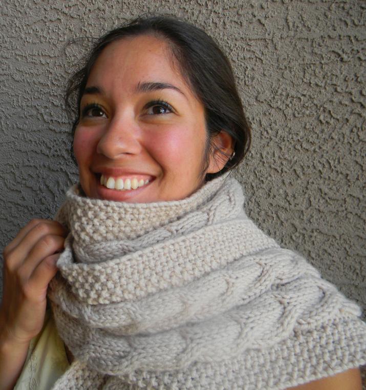 Cable Scarf for Adults, knit-d1-jpg